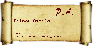 Pilnay Attila névjegykártya
